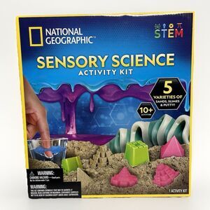 National Geographic Sensory Science Kit STEM 10+ Activities Sand Slime Putty New